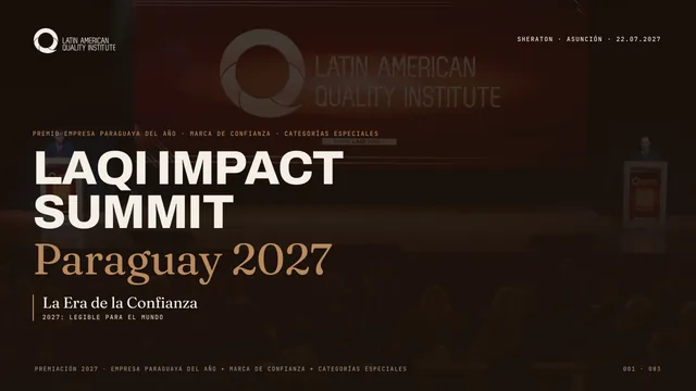 Portada del brochure del LAQI Impact Summit Paraguay 2027